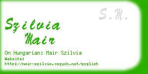 szilvia mair business card